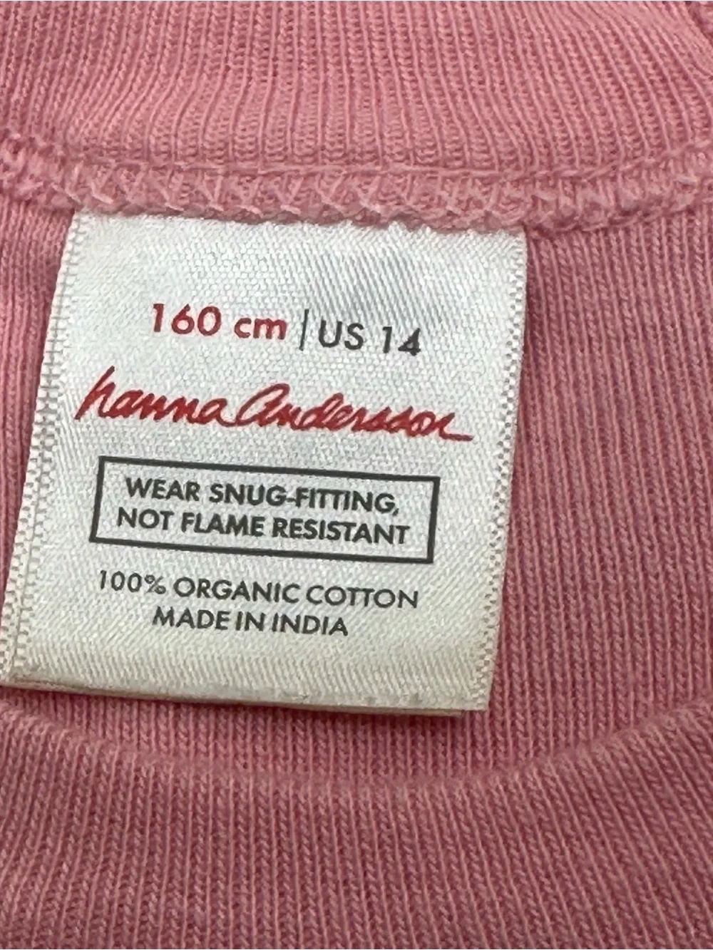 HANNA ANDERSON Girl Organic Cotton Pink Striped Unicorn Pajama Set🌸